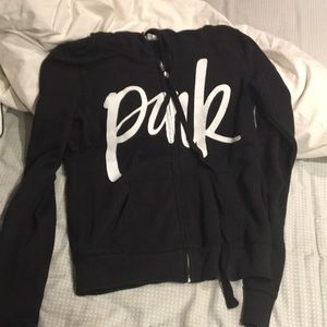 pink zip up hoodie